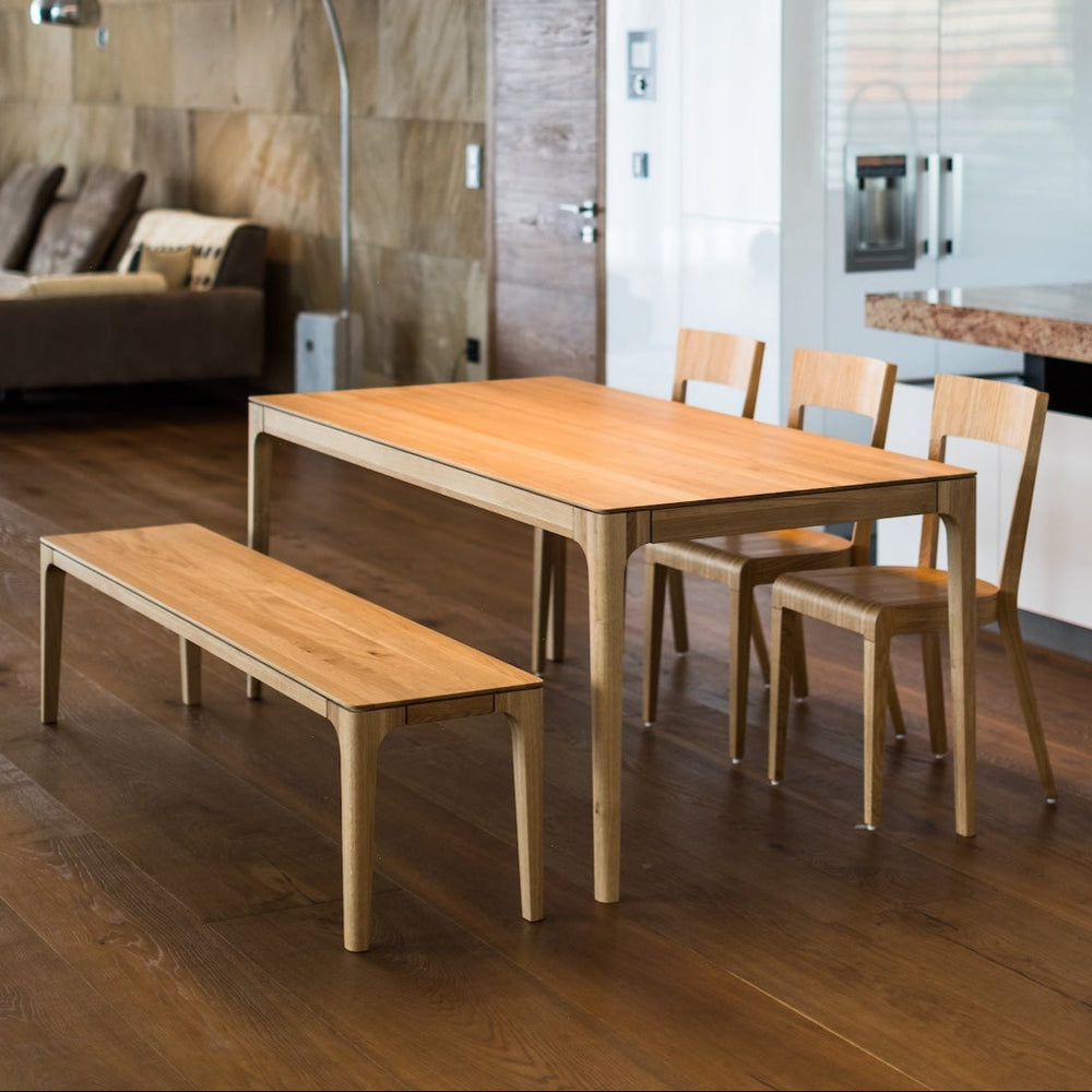 Mesa de comedor fija madera maciza CREATIV | KARPIS