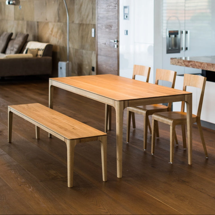Mesa de comedor fija madera maciza CREATIV | KARPIS