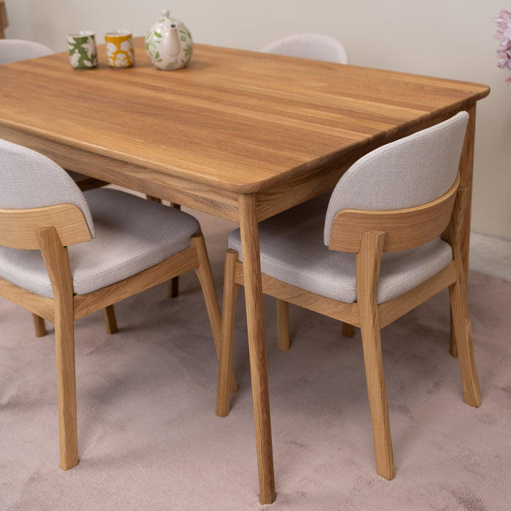 Mesa de comedor extensible de madera maciza roble ASTRID | VESKOR