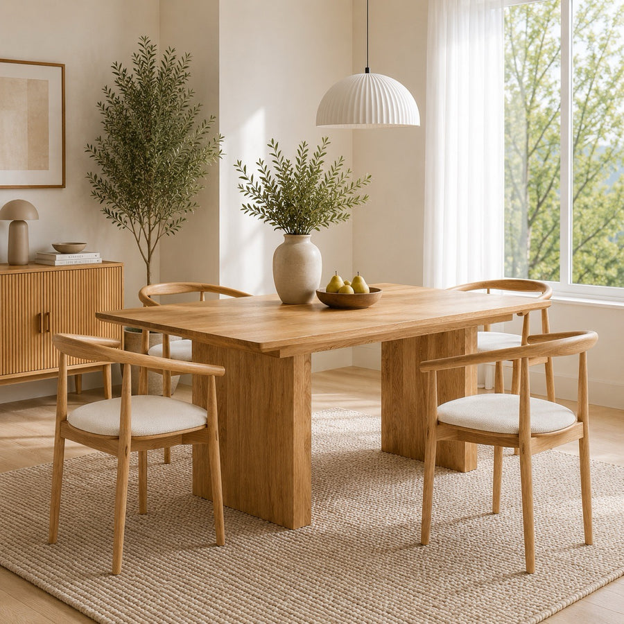 Table de salle à manger en chêne LONDRES 40 | LoftStory