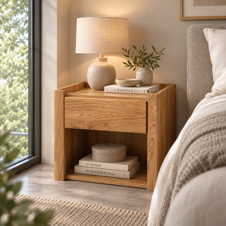 Mesa de noche de madera maciza LISBOA 79 | LoftStory