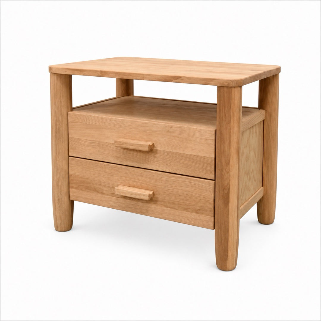 Mesa de noche de madera maciza de roble AURA | VESKOR