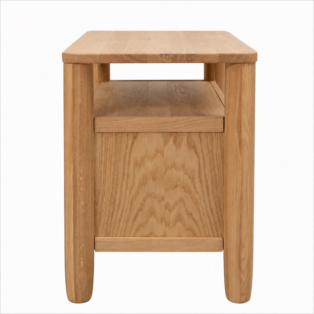 Mesa de noche de madera maciza de roble AURA | VESKOR