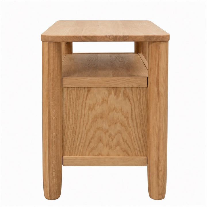 Mesa de noche de madera maciza de roble AURA | VESKOR