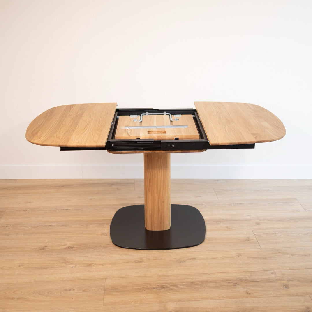 Mesa de jantar extensível em madeira maciça LUNA | VESKOR