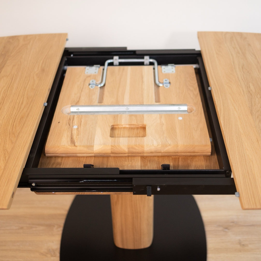 Mesa de jantar extensível em madeira maciça LUNA | VESKOR
