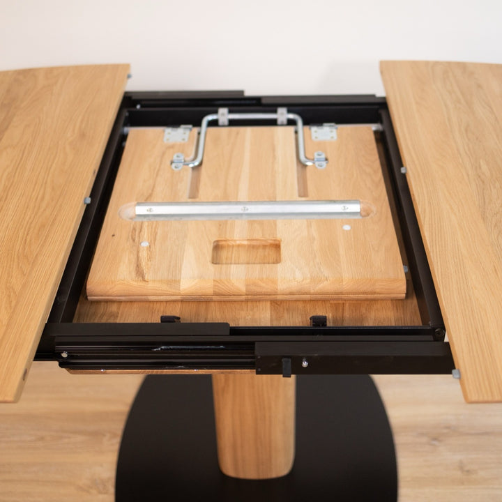 Mesa de jantar extensível em madeira maciça LUNA | VESKOR