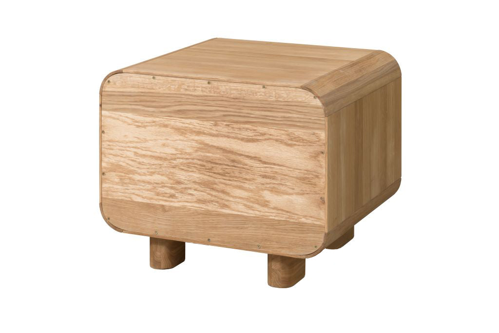 VESKOR Mesilla noche Deo madera maciza roble mueble nórdico moderno