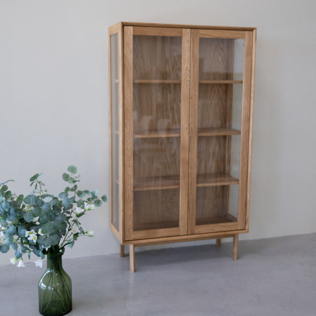 ZEYUAN Mobile Vetrina Rovere Fumo 82,5x30,5x185,5 cm Legno Multistrato, Mobili,Scaffalature,Librerie(SPU:815621