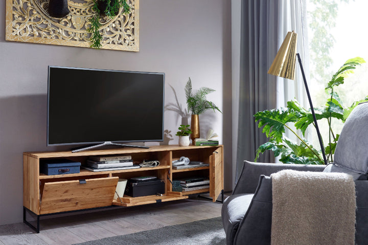 VESKOR Mueble de TV  Dania 1 madera maciza roble mueble nórdico moderno