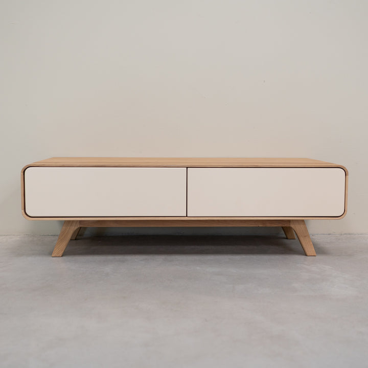 Mueble de TV madera maciza OSLO 1, 120x45x36,5 cm. | VESKOR