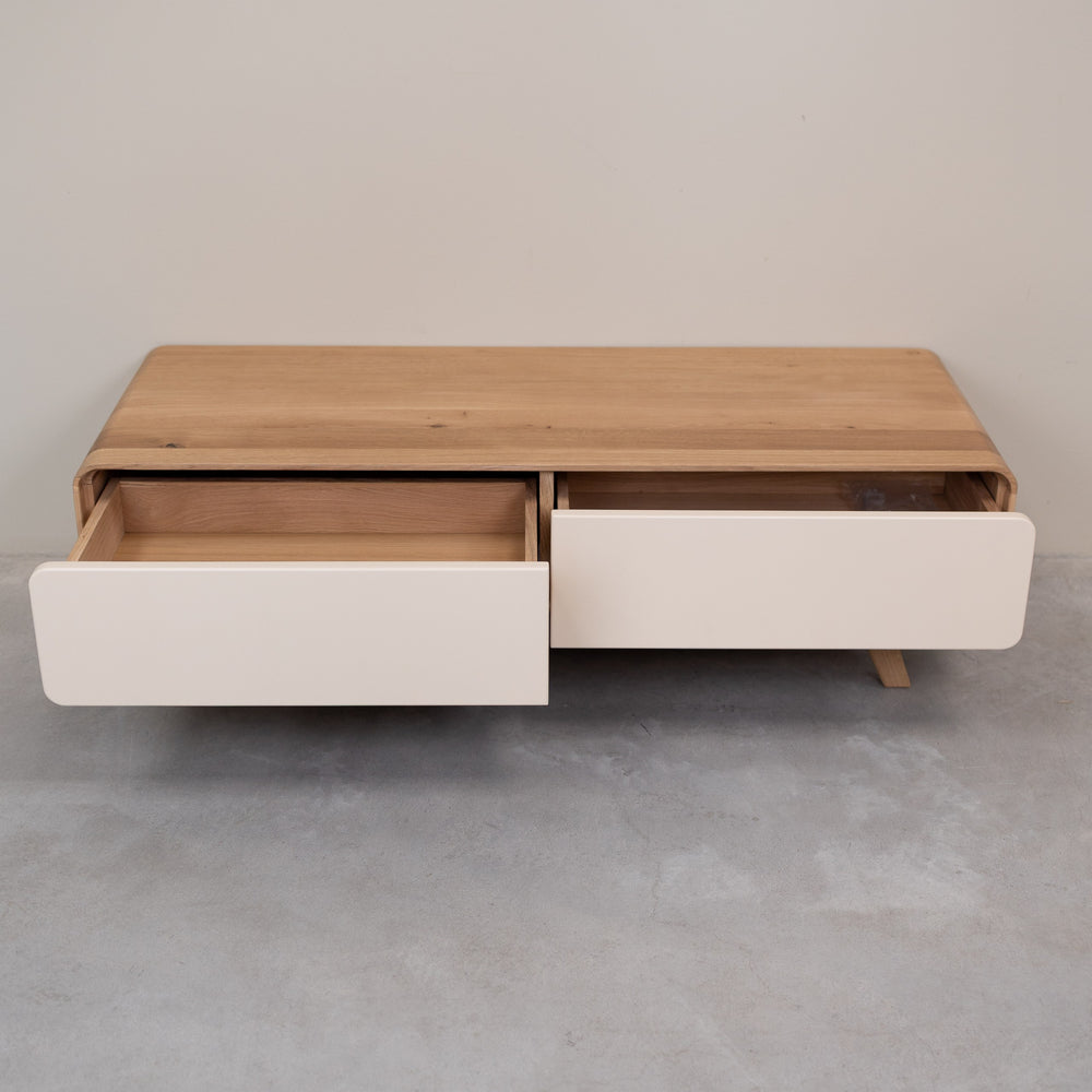 Mueble de TV madera maciza OSLO 1, 120x45x36,5 cm. | VESKOR