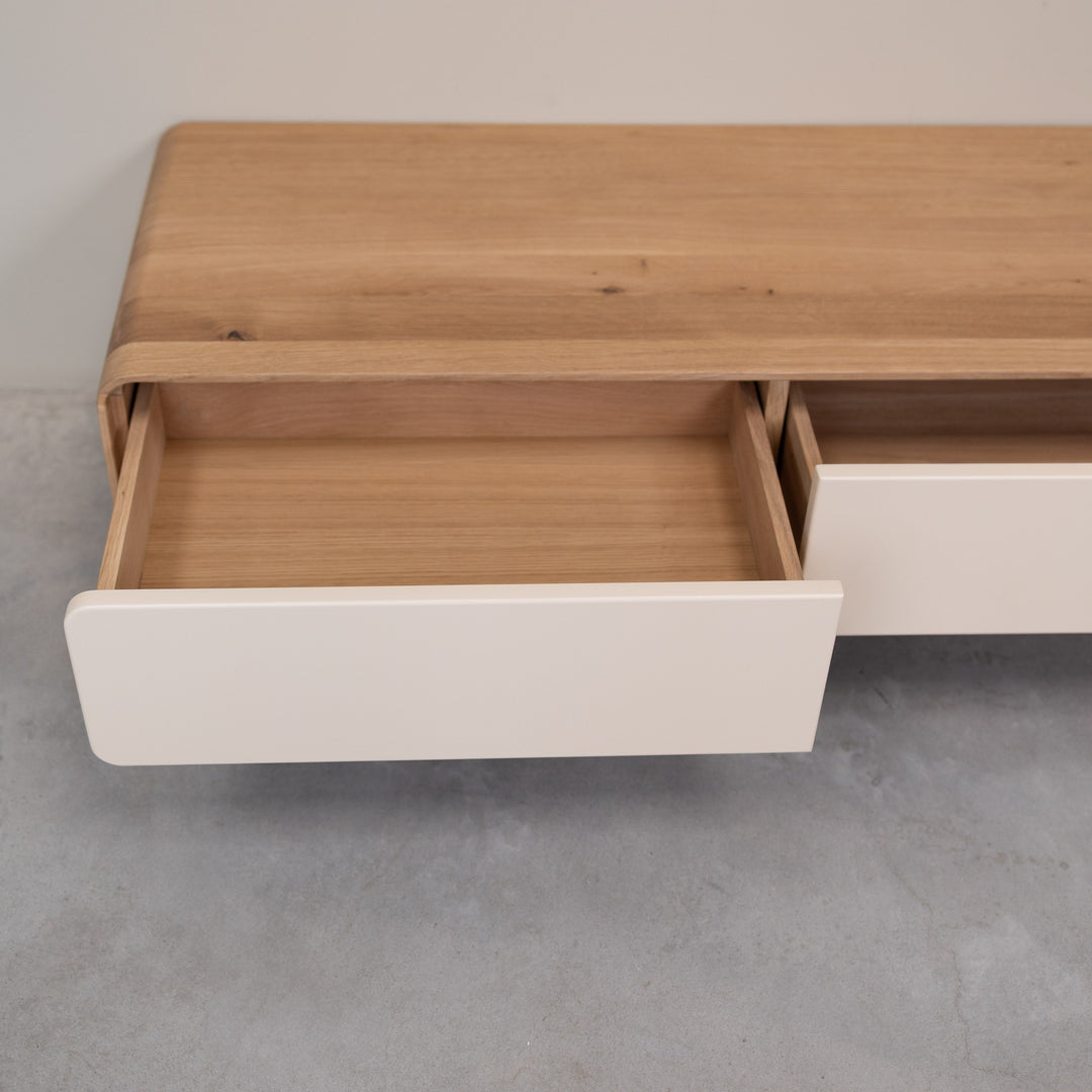 Mueble de TV madera maciza OSLO 1, 120x45x36,5 cm. | VESKOR