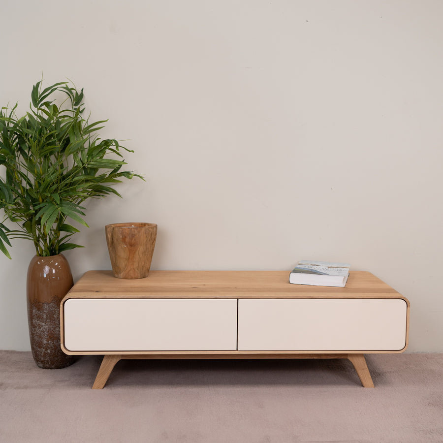 Mueble de TV madera maciza OSLO 1, 120x45x36,5 cm. | VESKOR