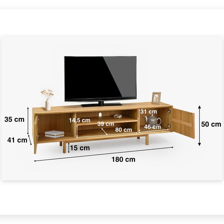 Meuble TV en chêne massif KODAMA | VESKOR