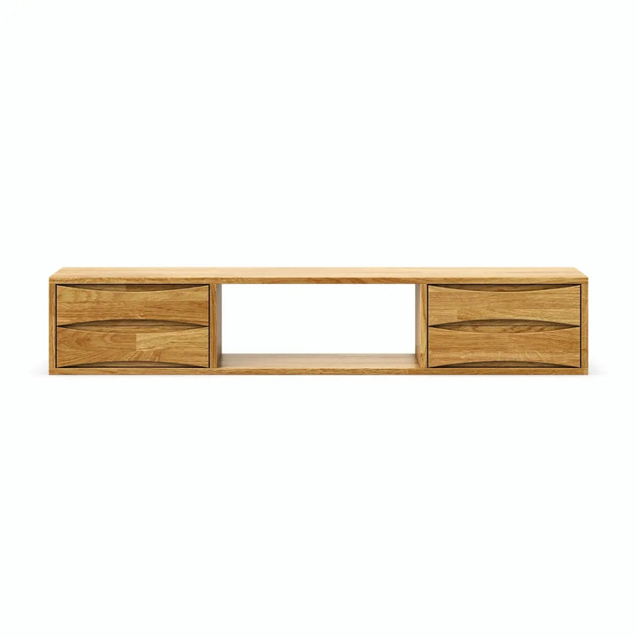 Mueble de TV flotante de madera de roble MALMO | VESKOR