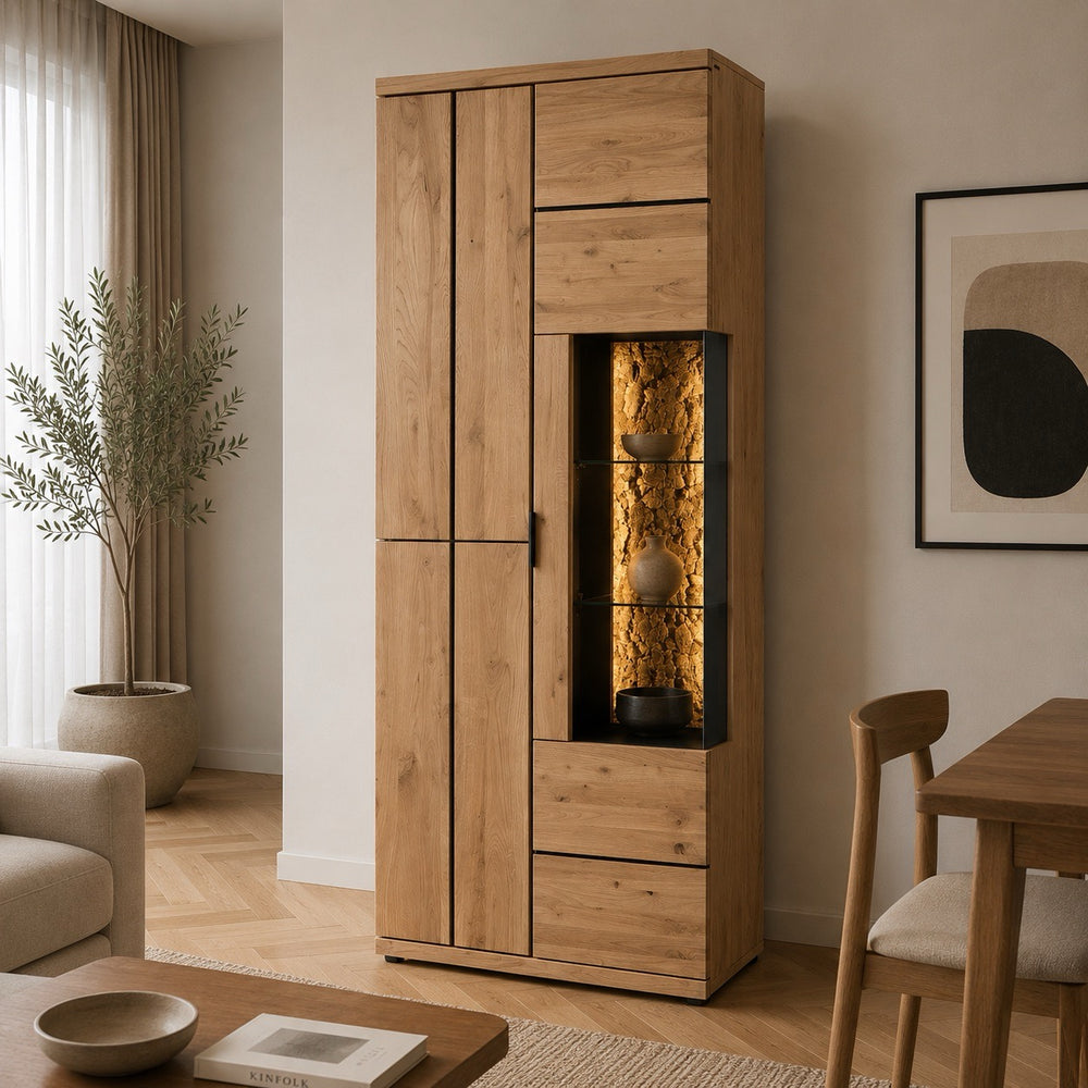 Vitrine em madeira de carvalho NAPOLI | LoftStory