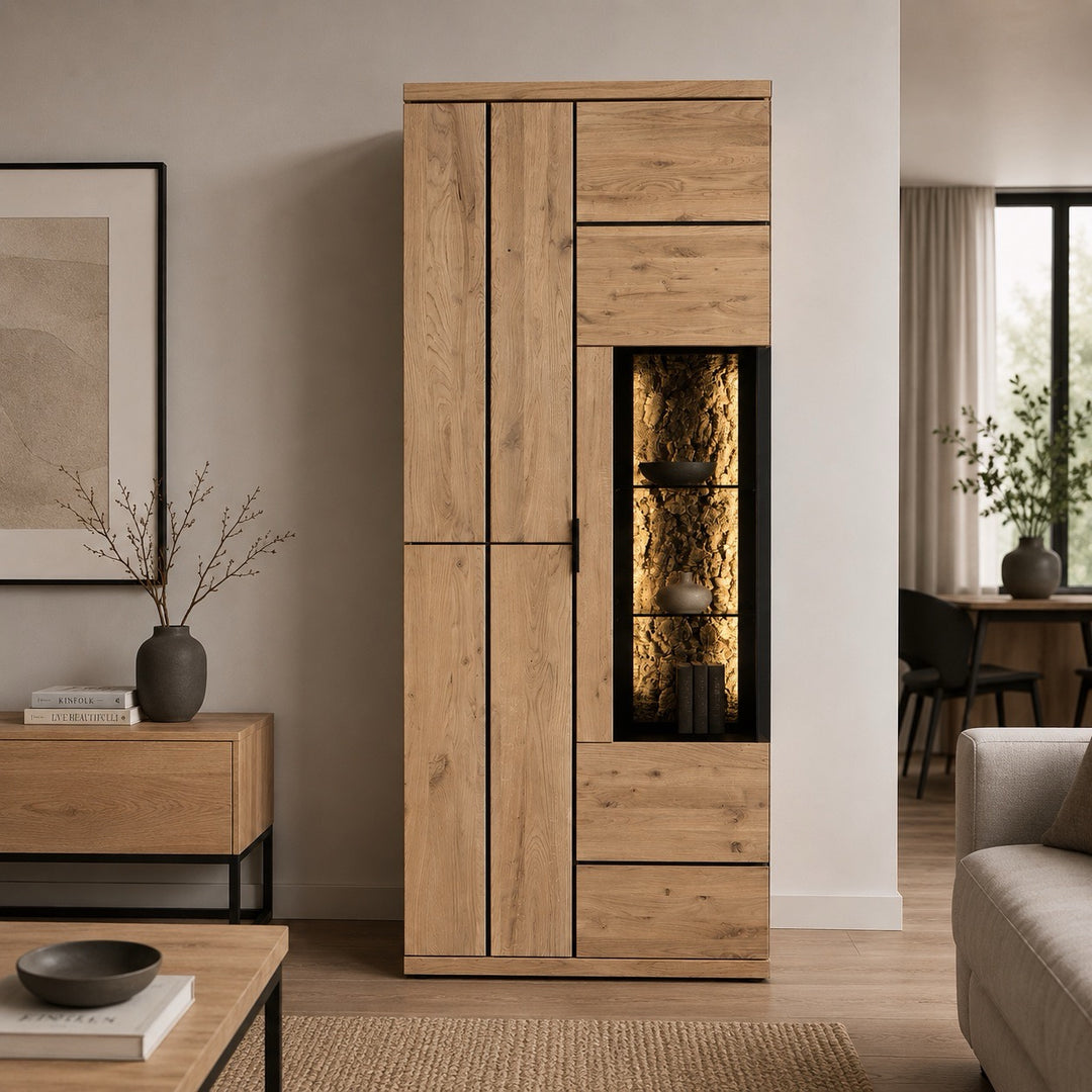 Vitrine em madeira de carvalho NAPOLI | LoftStory