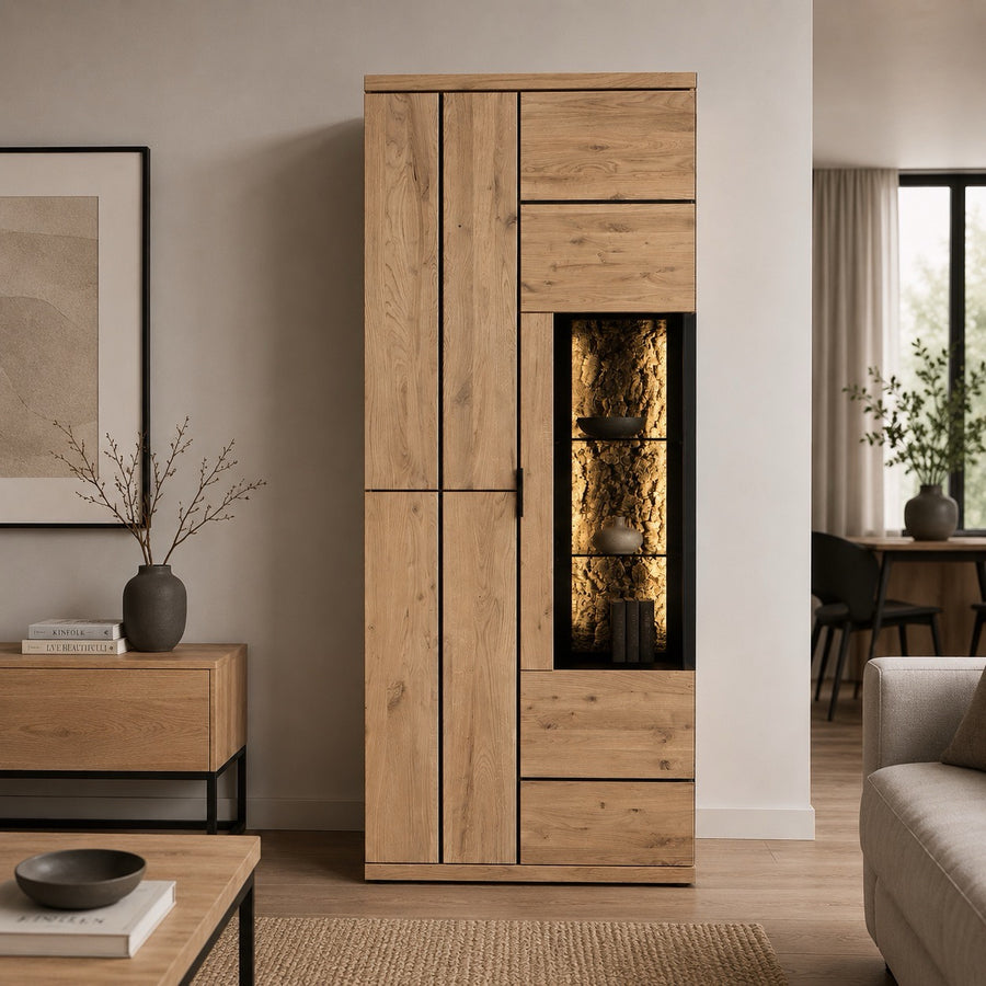 Vitrine em madeira de carvalho NAPOLI | LoftStory