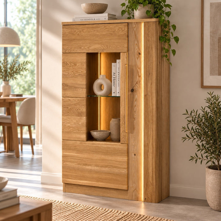 Vitrina de madera roble LONDRES 15 | LoftStory
