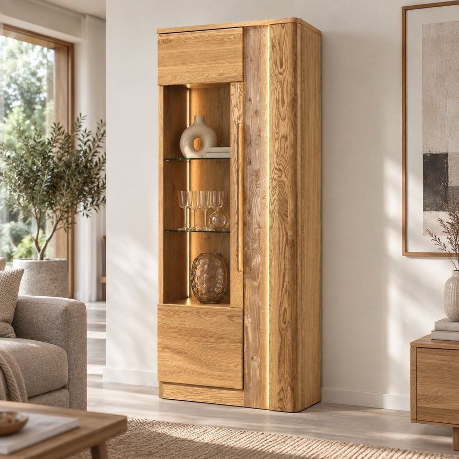 Vitrina de madera roble LONDRES 10 | LoftStory