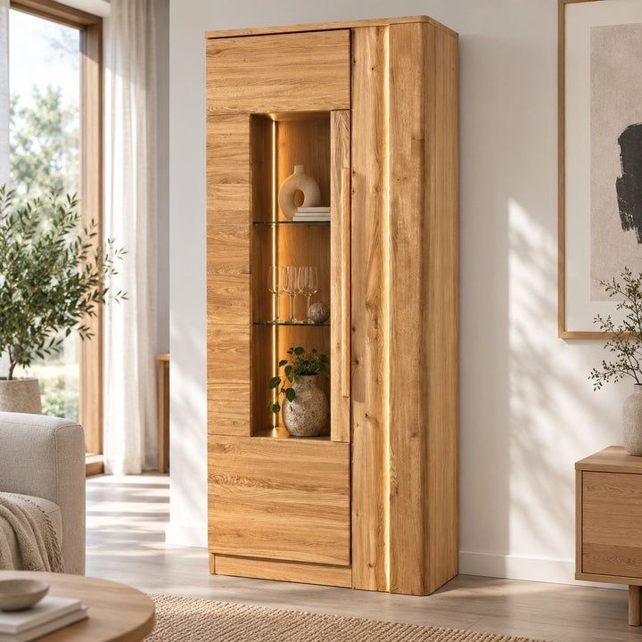 Vitrina de madera roble LONDRES 12 | LoftStory