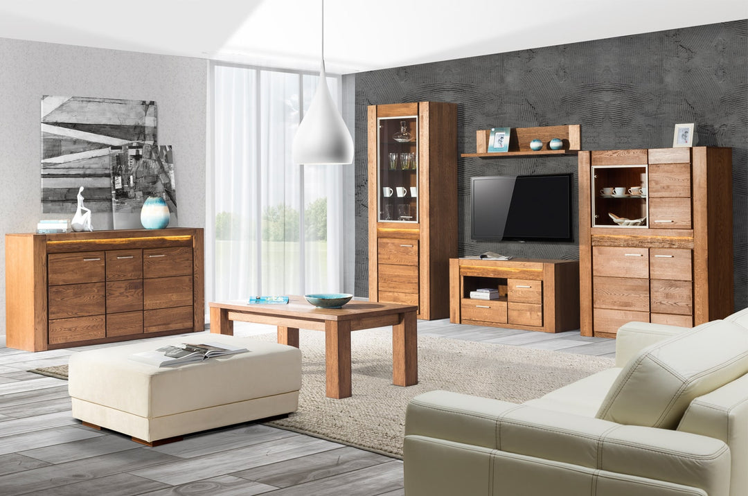 Vitrina madera de roble VELVET 10, 75x42x200 cm. | VESKOR
