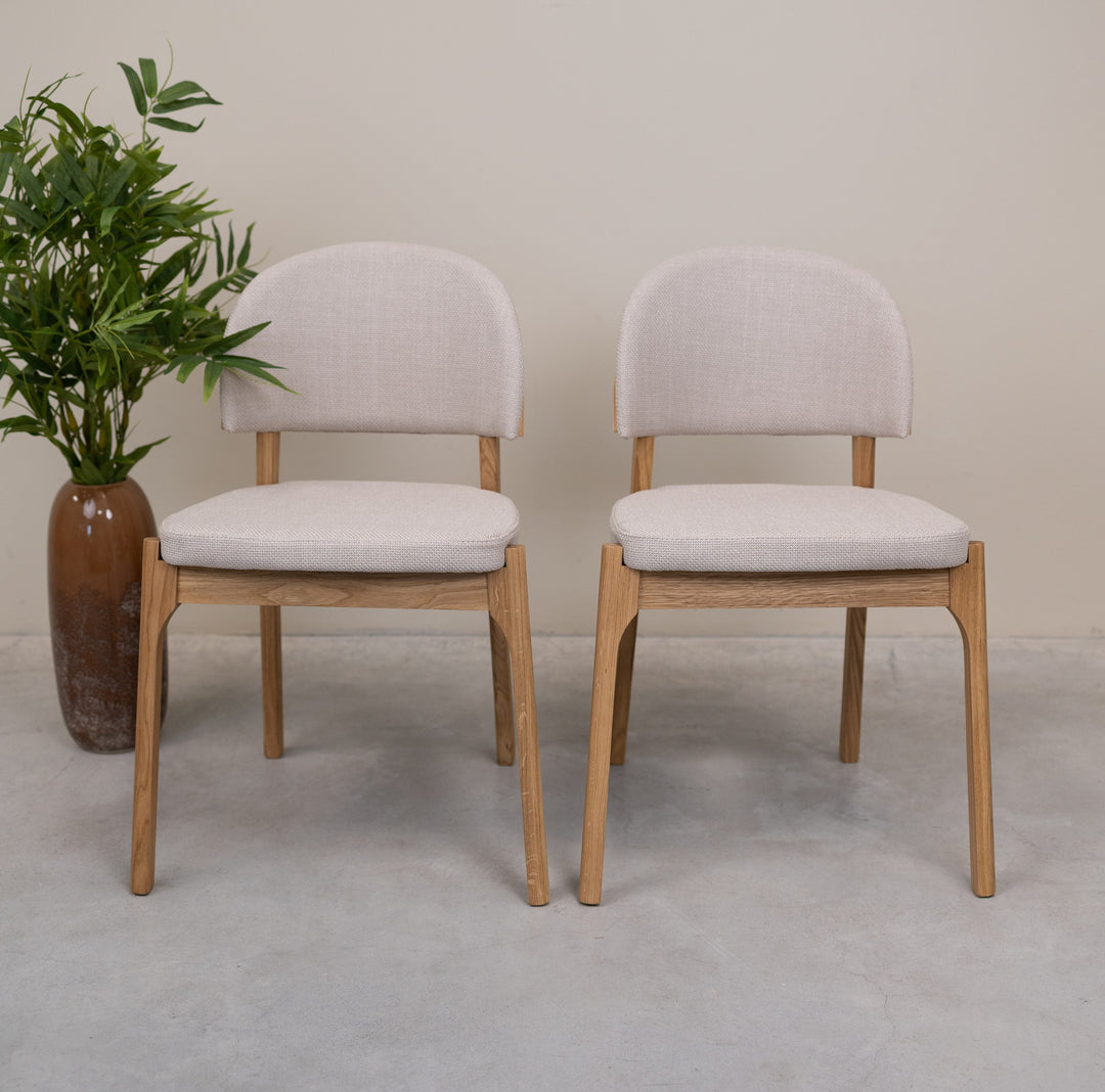 Pack de 2 o 4 Sillas de Madera Maciza de Roble Astrid | VESKOR