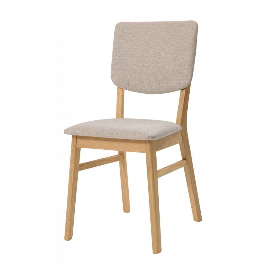  de 2 o 4 Sillas de Comedor Tallin, Estructura de Madera Maciza de Roble, Tapizado | VESKOR