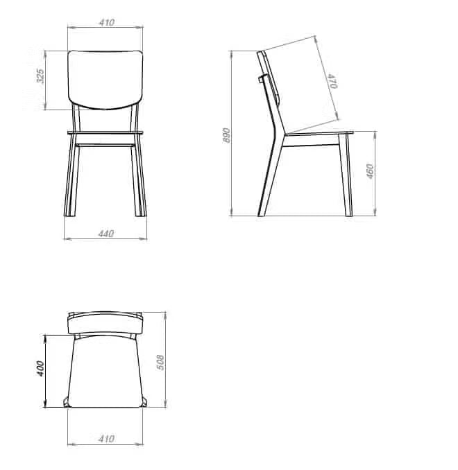  de 2 o 4 Sillas de Comedor Tallin, Estructura de Madera Maciza de Roble, Tapizado | VESKOR
