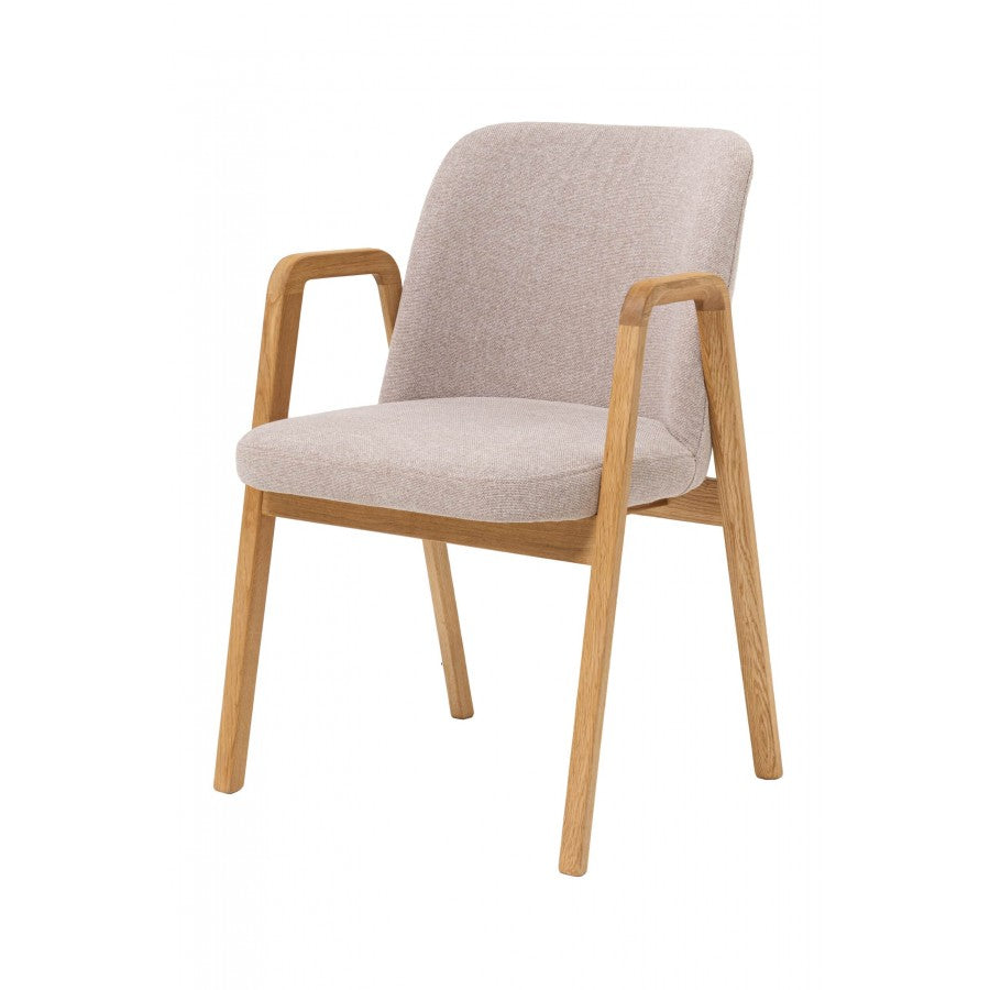 Conjunto de 2 ou 4 cadeiras de jantar Chill, estrutura em carvalho maciço, estofadas | VESKOR