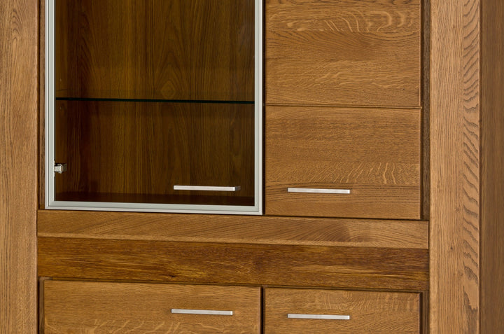 Vitrina madera de roble VELVET 12, 110x42x200 cm. | VESKOR
