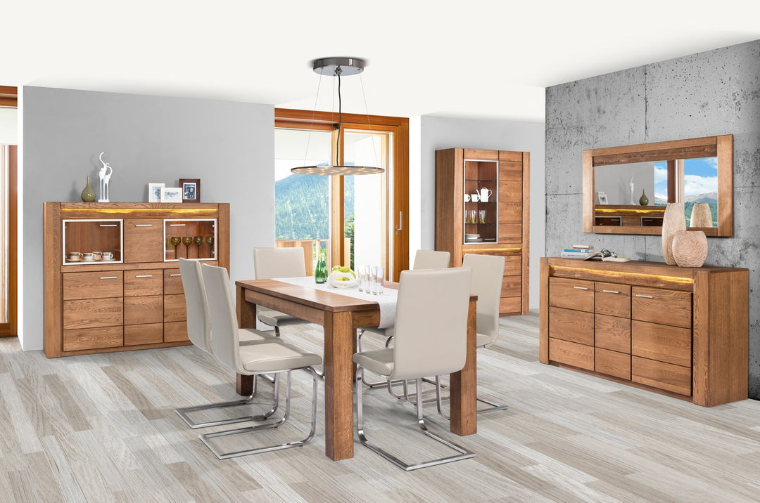 Vitrina madera de roble VELVET 12, 110x42x200 cm. | VESKOR