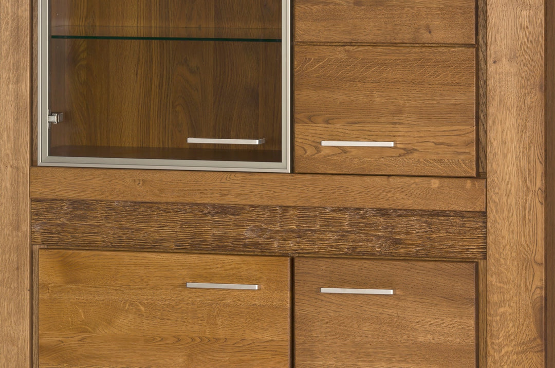 Vitrina madera de roble VELVET 15, 110x42x150 cm. | VESKOR