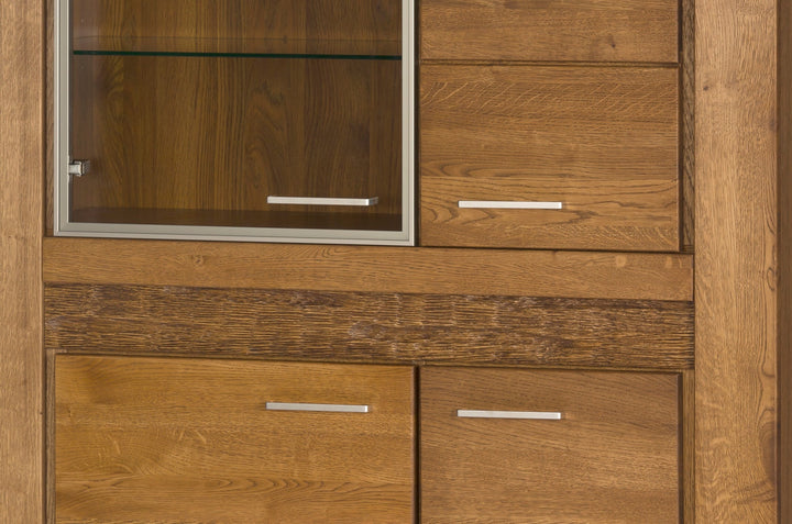 Vitrina madera de roble VELVET 15, 110x42x150 cm. | VESKOR