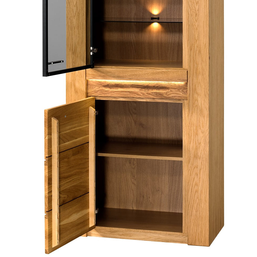 Vitrina madera de roble VELVET 10, 75x42x200 cm. | VESKOR