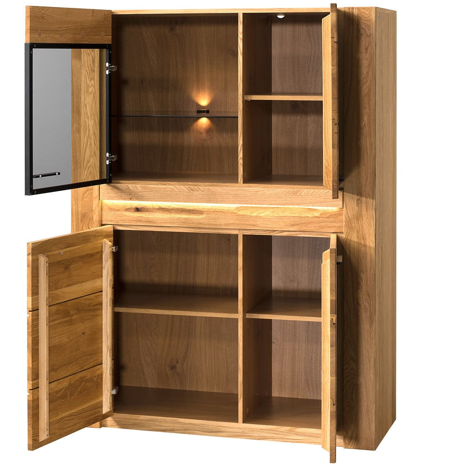 Vitrina madera de roble VELVET 15, 110x42x150 cm. | VESKOR