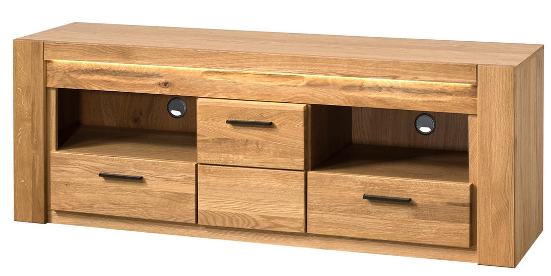 Mueble TV madera de roble VELVET 25, 161x42x58 cm. | VESKOR