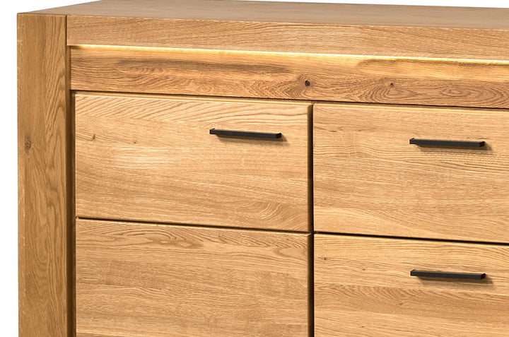 Cómoda madera de roble VELVET 47, 181x42x89 cm. | VESKOR