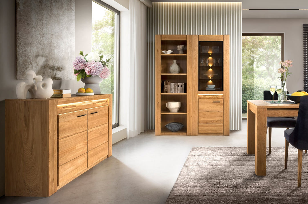 Vitrina madera de roble VELVET 11, 75x42x200 cm. | VESKOR