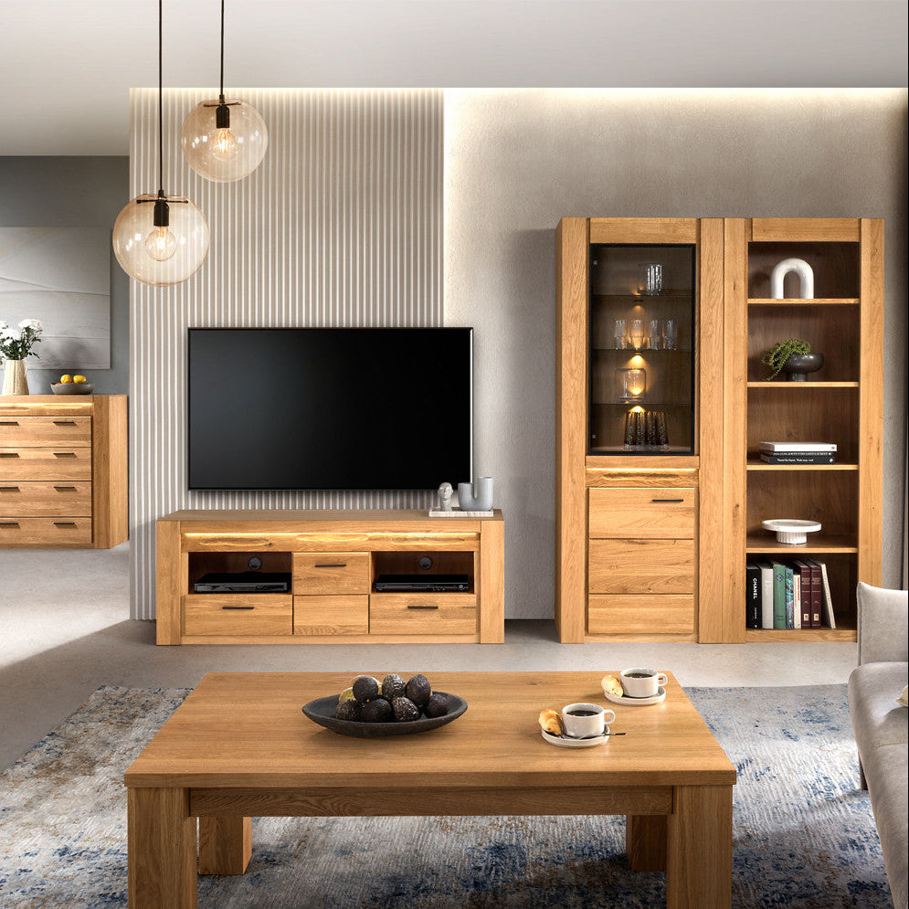 Vitrina madera de roble VELVET 10, 75x42x200 cm. | VESKOR