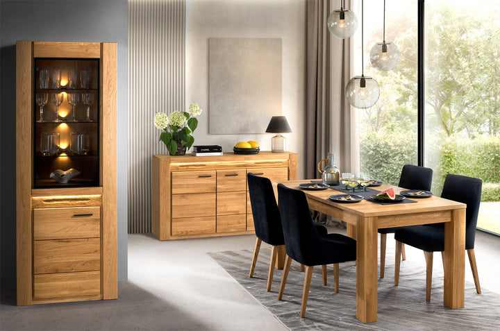 Vitrina madera de roble VELVET 11, 75x42x200 cm. | VESKOR
