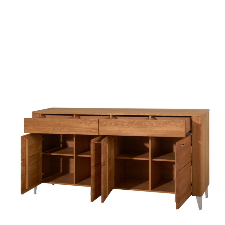 VESKOR Mueble  aparador de madera maciza de roble de la colección Latina  Mueble nórdico con un diseño moderno 