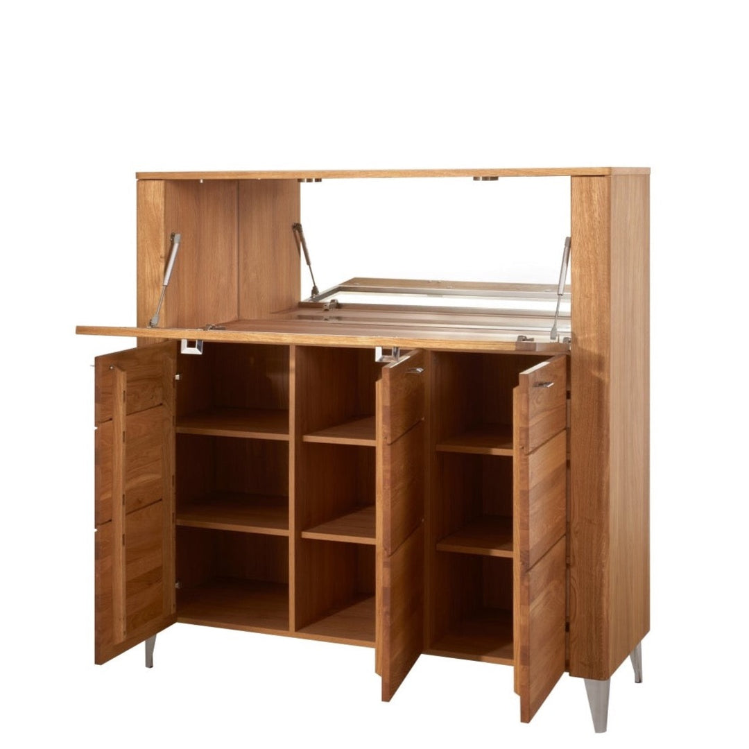 VESKOR Mueble  aparador de madera maciza de roble de la colección Latina  Mueble nórdico con un diseño moderno 