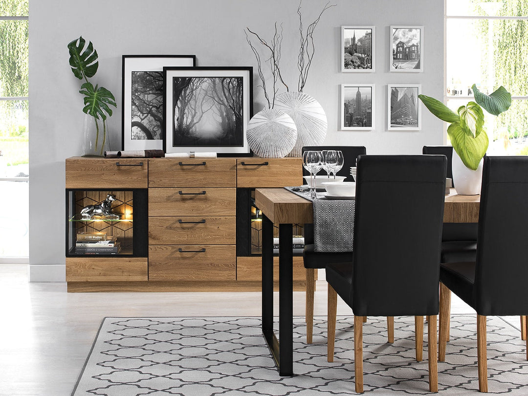  VESKOR Muebles de madera roble Mozaik, mesas de comedor, vitrinas, aparadores diseño nórdico moderno escandinavo 