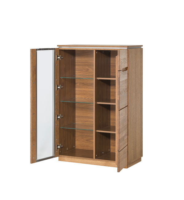 VESKOR Muebles de madera roble Montenegro, vitrina, aparador, cómoda, mesa de comedor, mesa de centro, diseño moderno, elegante, nórdico